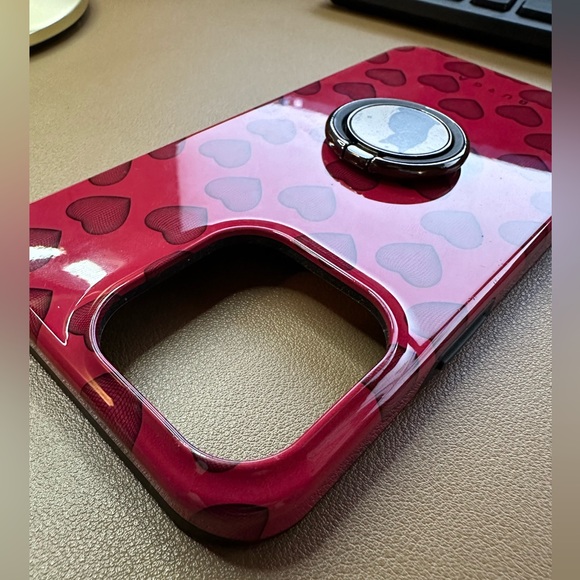 BURGA iPhone 14 Pro Max Heart Case with attached Black Cat Ring - Picture 6 of 15